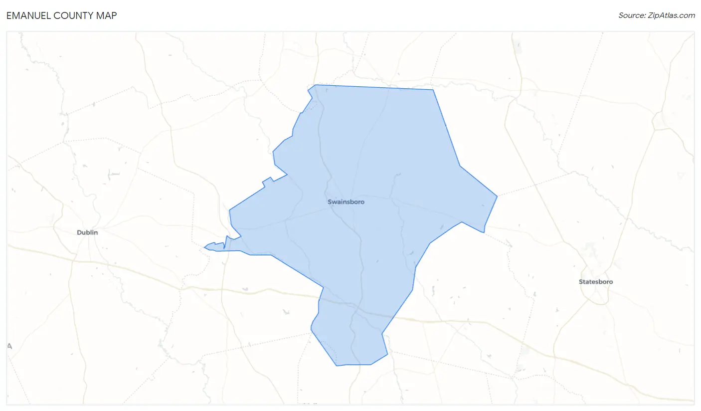 Emanuel County Map