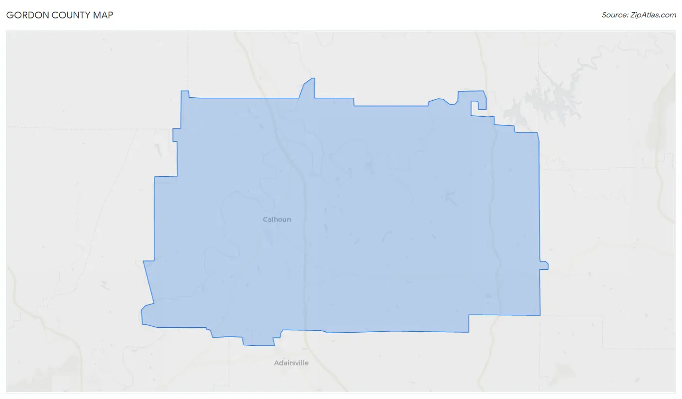 Gordon County Map