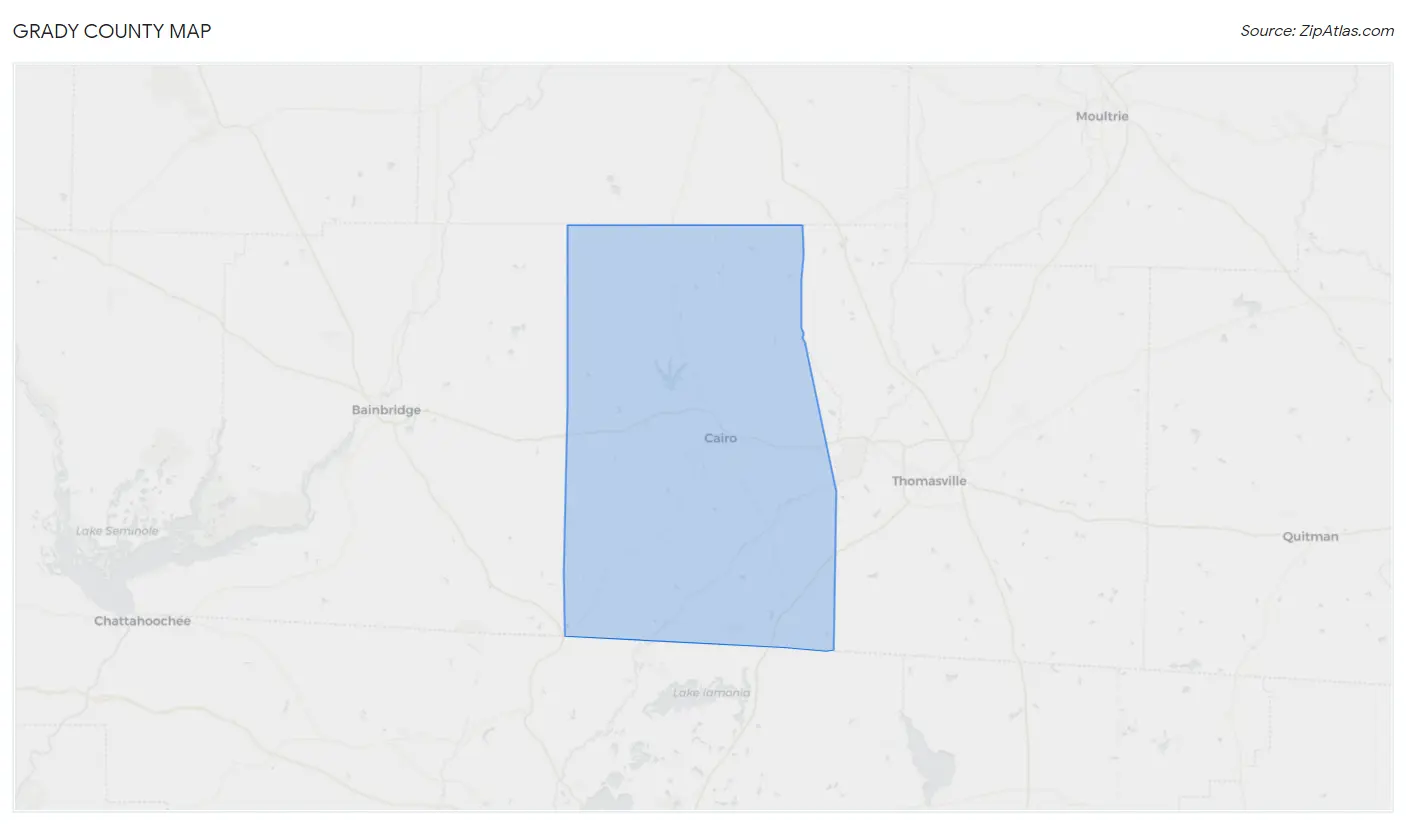 Grady County Map