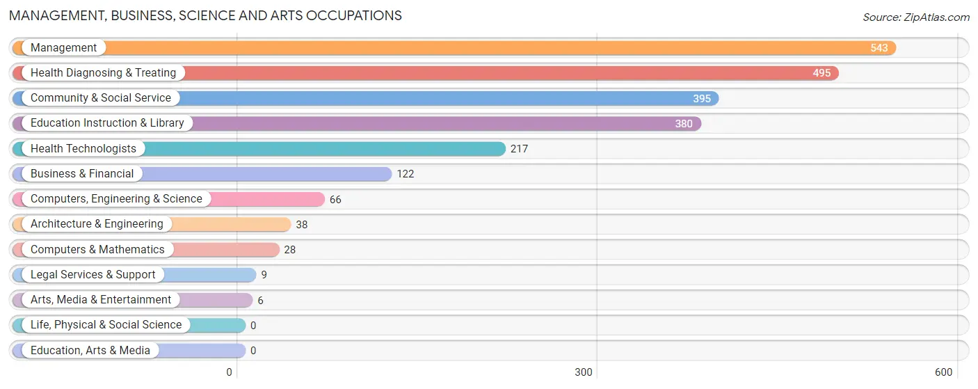 Management, Business, Science and Arts Occupations in Jeff Davis County