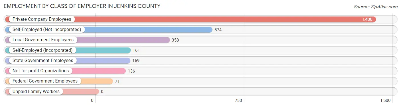 Employment by Class of Employer in Jenkins County