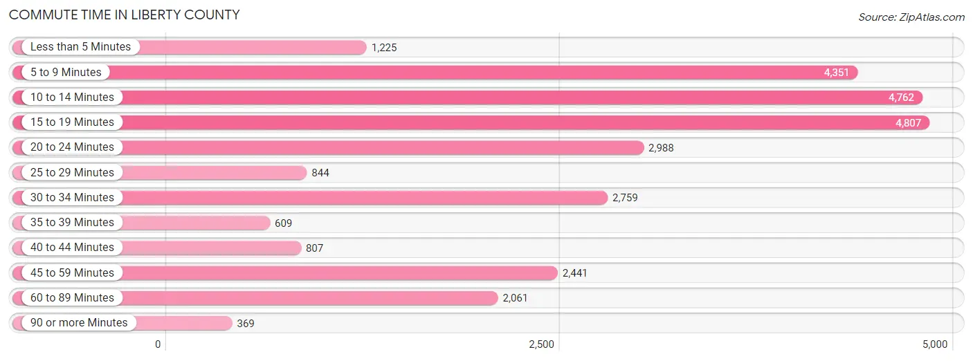 Commute Time in Liberty County