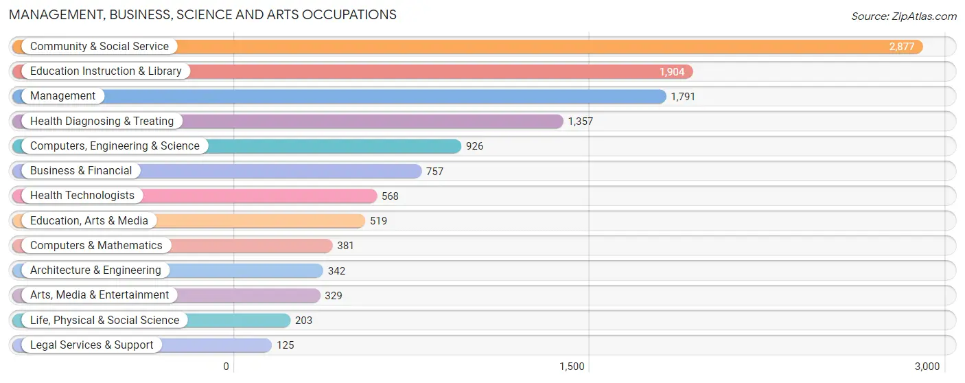 Management, Business, Science and Arts Occupations in Liberty County