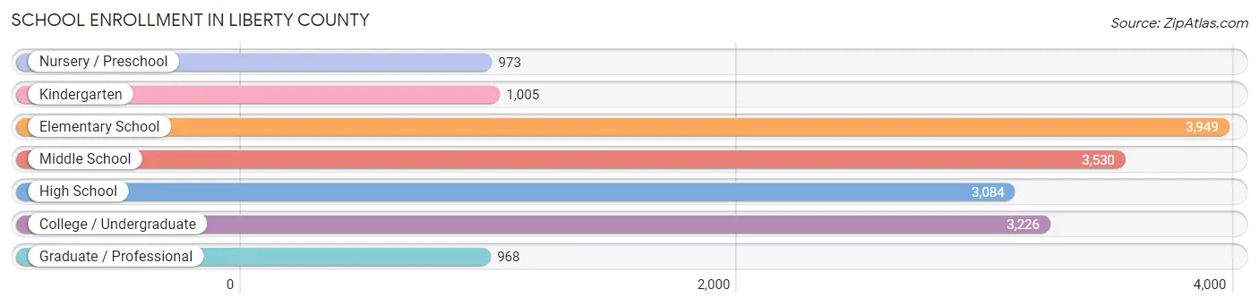 School Enrollment in Liberty County