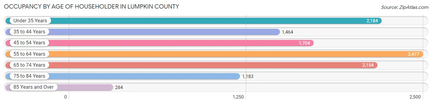 Occupancy by Age of Householder in Lumpkin County