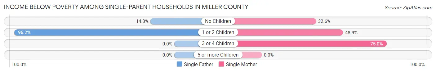Income Below Poverty Among Single-Parent Households in Miller County