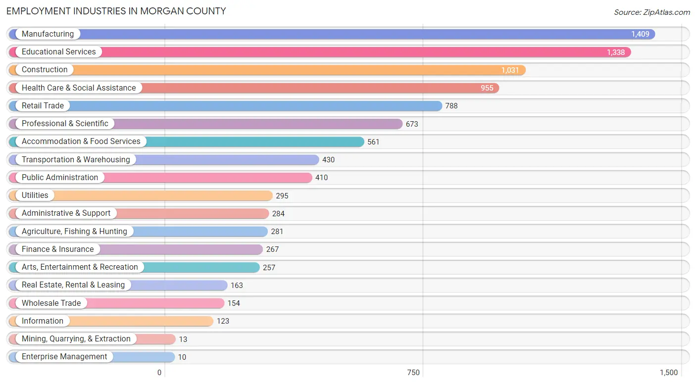 Employment Industries in Morgan County