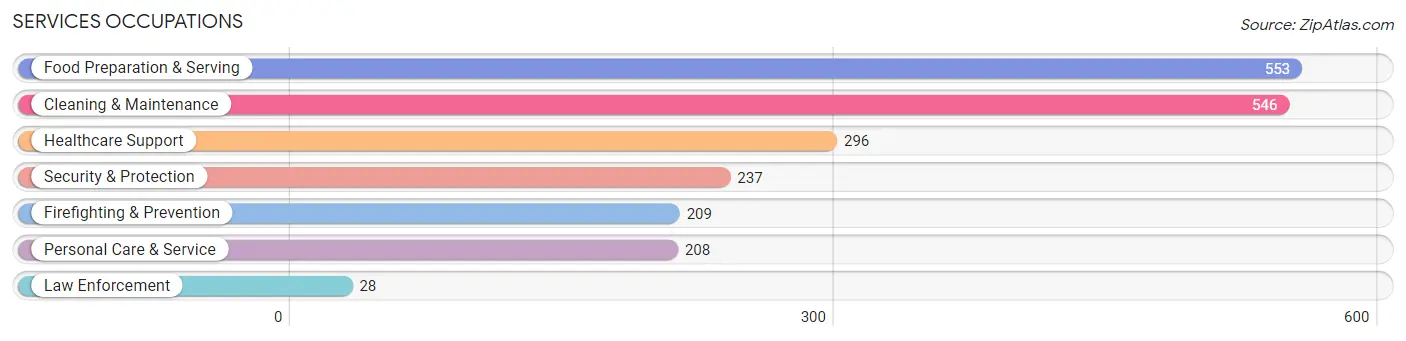 Services Occupations in Peach County