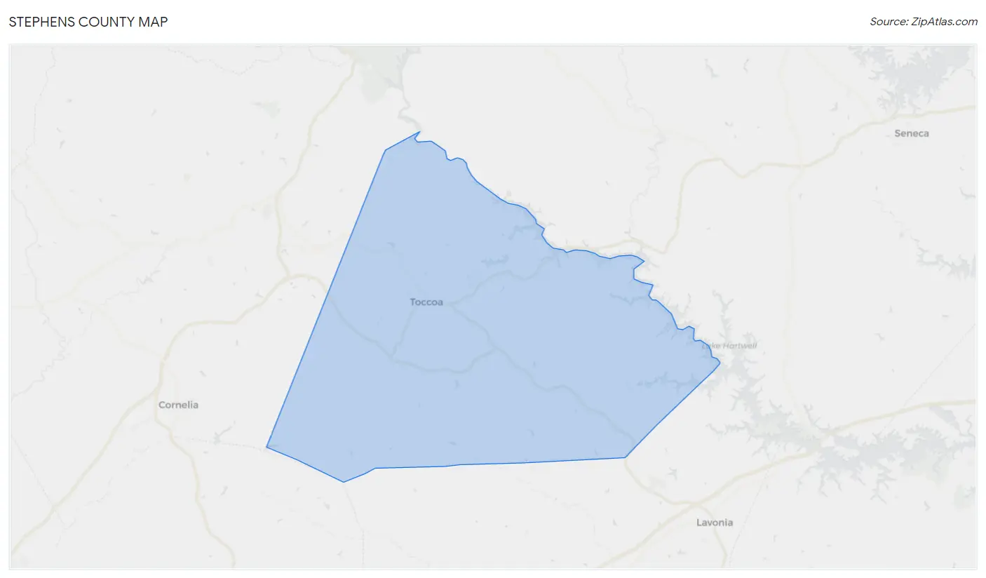 Stephens County Map