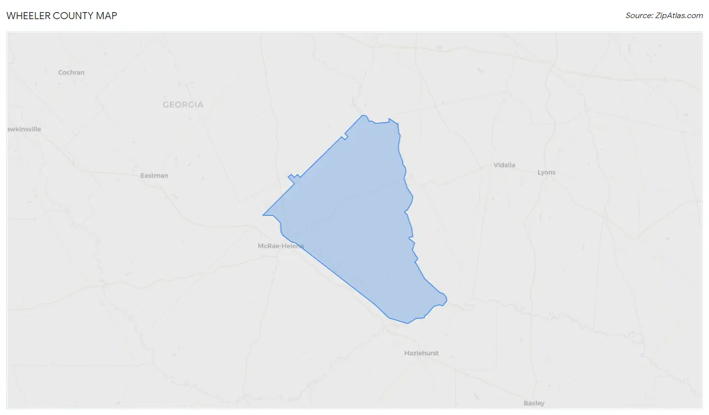 Wheeler County Map