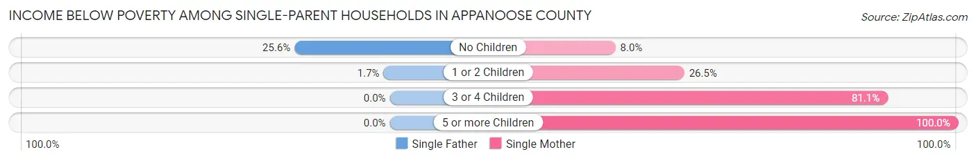 Income Below Poverty Among Single-Parent Households in Appanoose County
