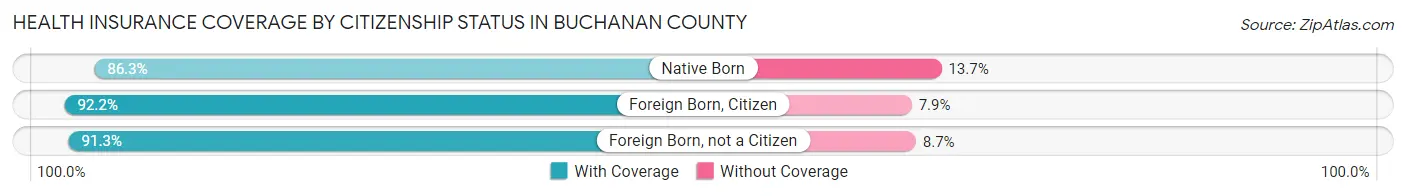 Health Insurance Coverage by Citizenship Status in Buchanan County