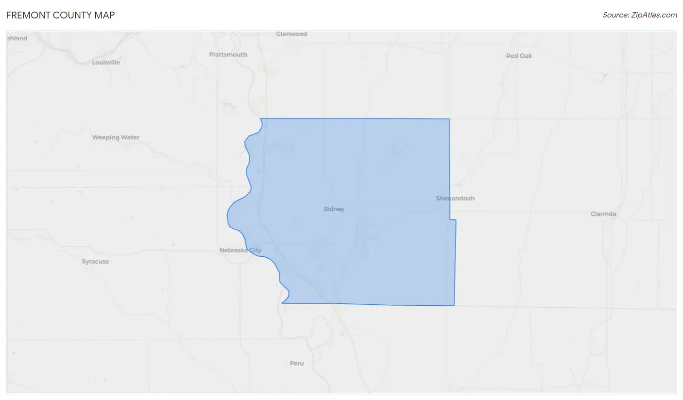 Fremont County Map