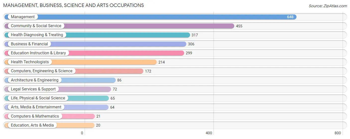 Management, Business, Science and Arts Occupations in Hancock County