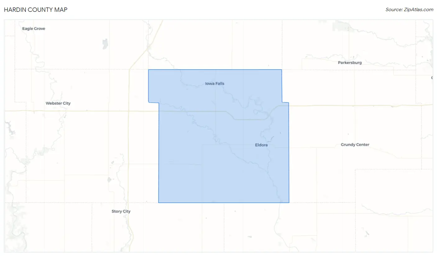 Hardin County Map