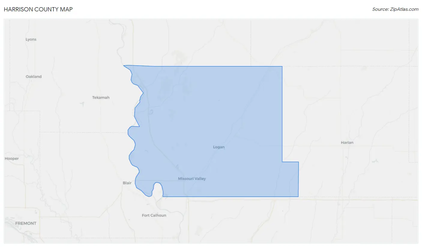 Harrison County Map