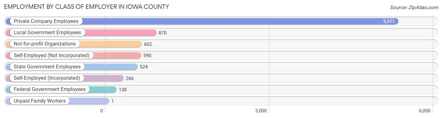 Employment by Class of Employer in Iowa County