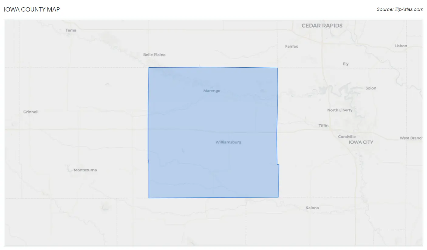 Iowa County Map