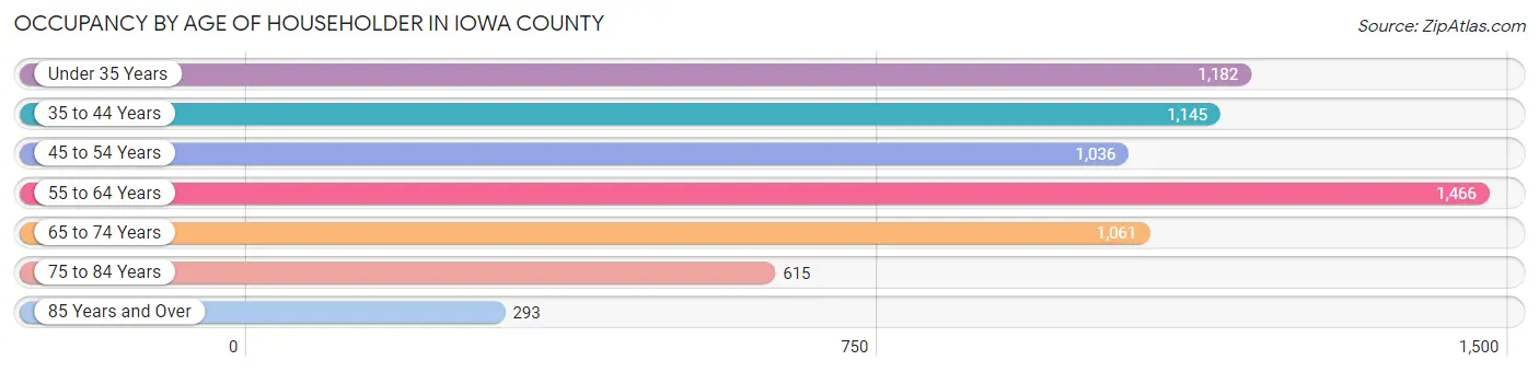 Occupancy by Age of Householder in Iowa County