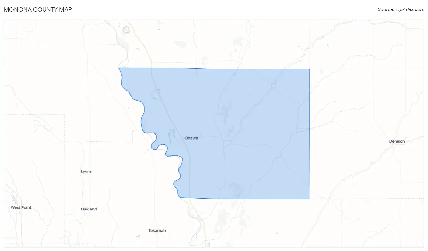 Monona County Map