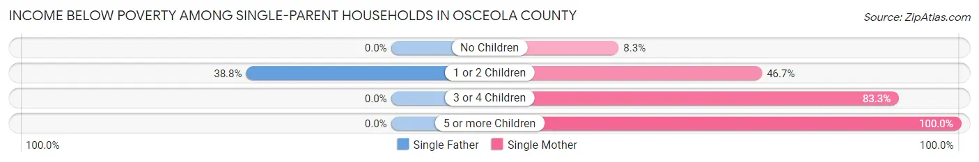 Income Below Poverty Among Single-Parent Households in Osceola County