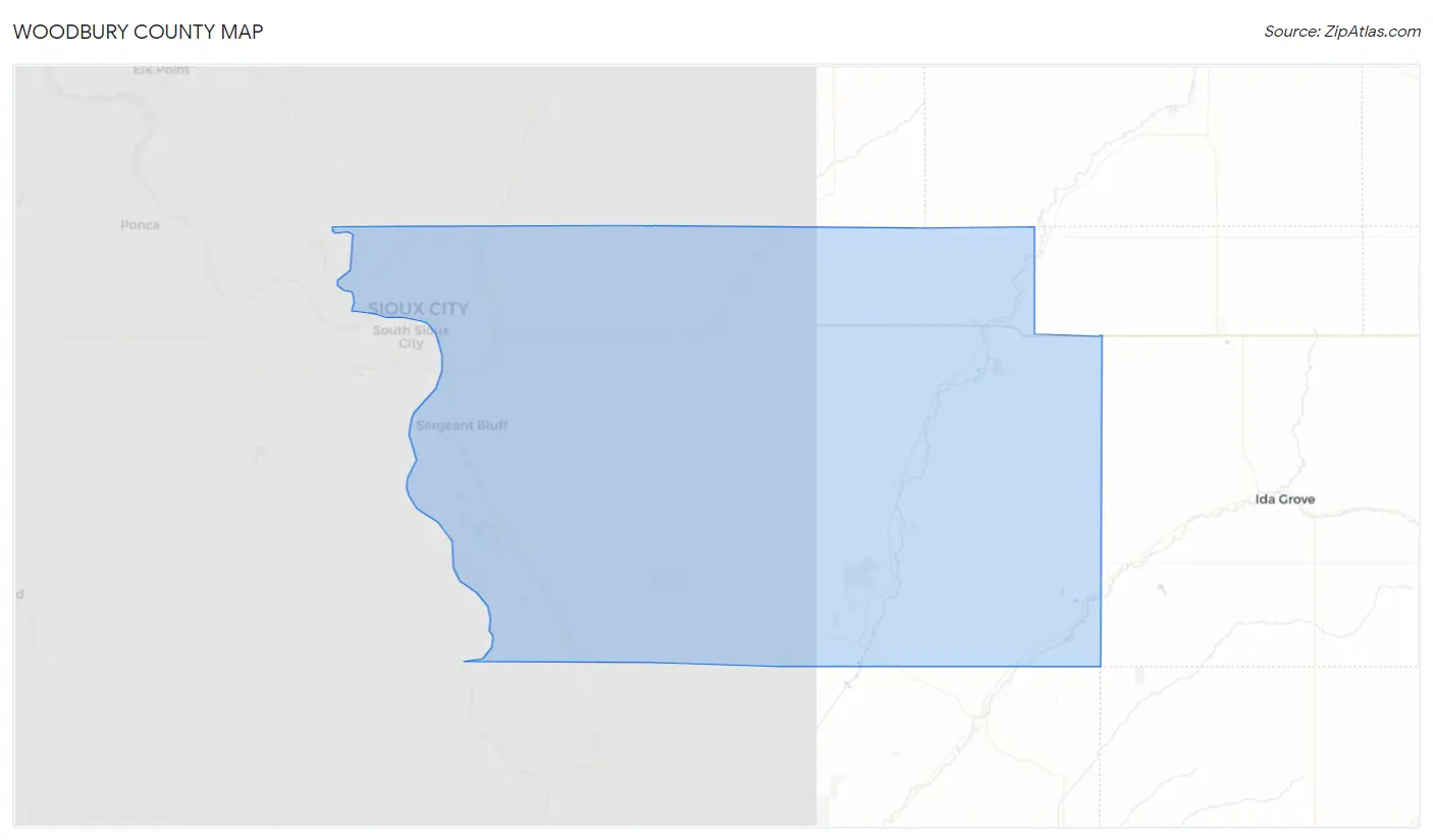 Woodbury County Map