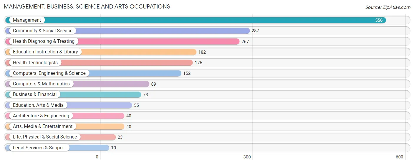 Management, Business, Science and Arts Occupations in Worth County