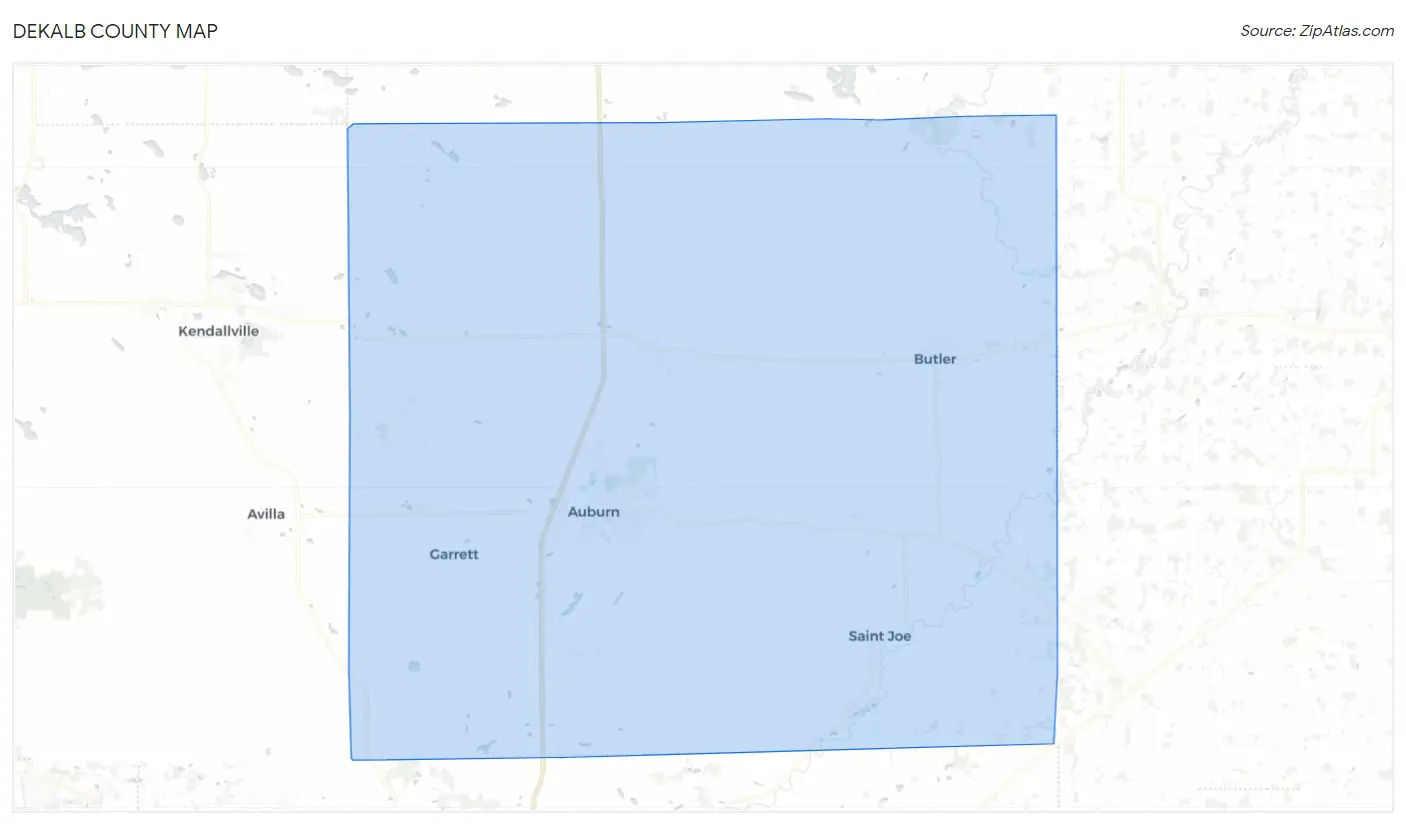 DeKalb County Map