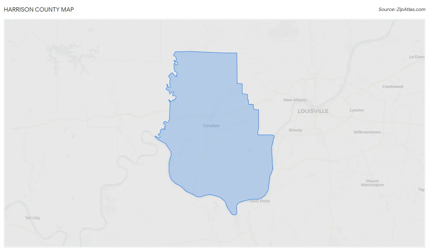 Harrison County Map