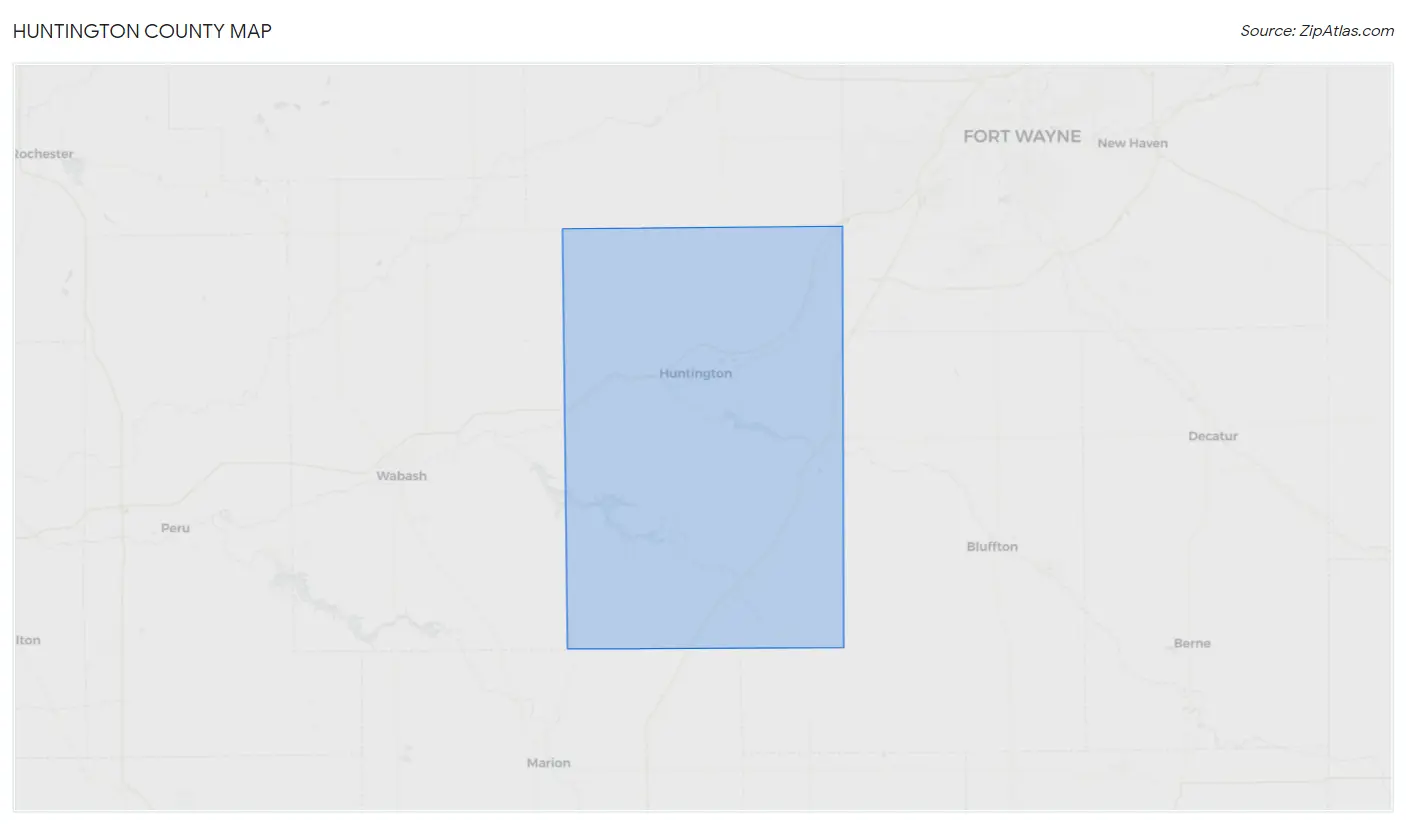 Huntington County Map
