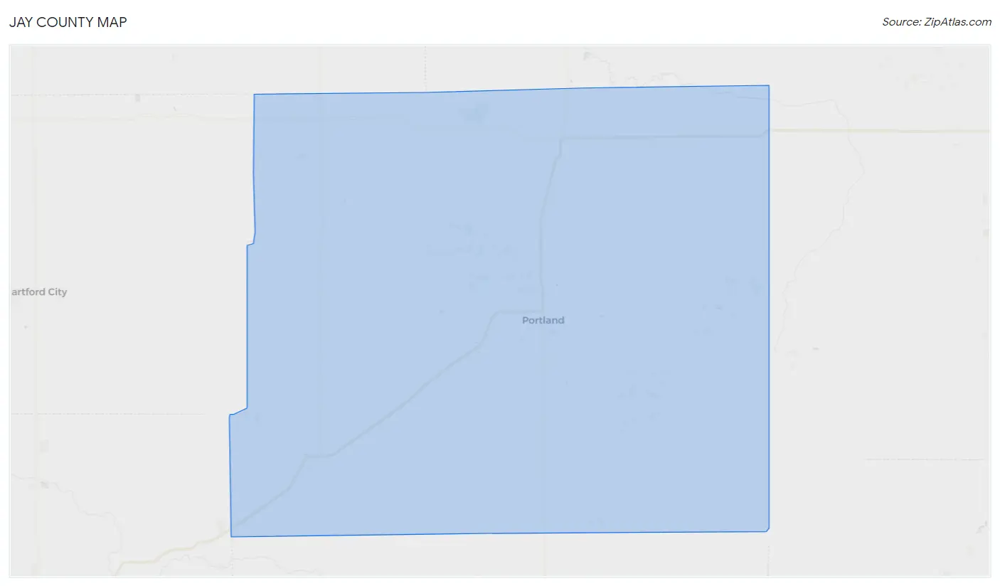 Jay County Map