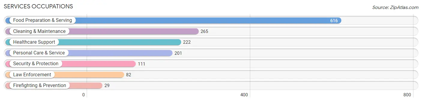 Services Occupations in Jay County