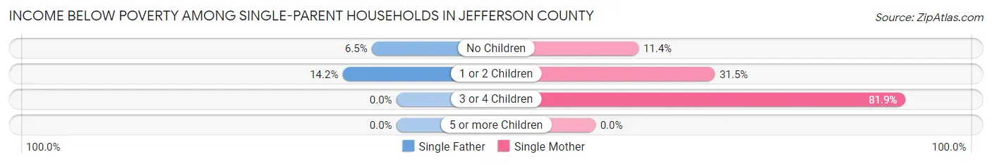 Income Below Poverty Among Single-Parent Households in Jefferson County