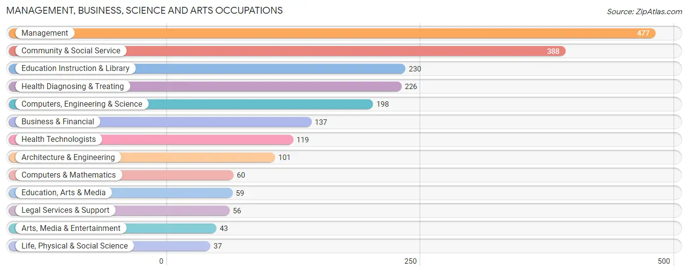 Management, Business, Science and Arts Occupations in Newton County