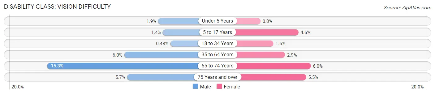 Disability in Orange County: <span>Vision Difficulty</span>