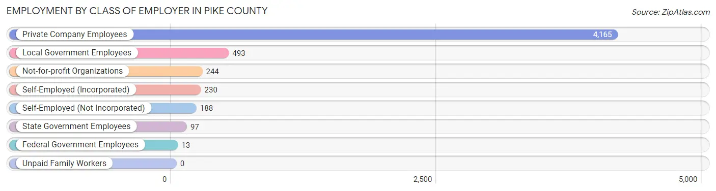 Employment by Class of Employer in Pike County