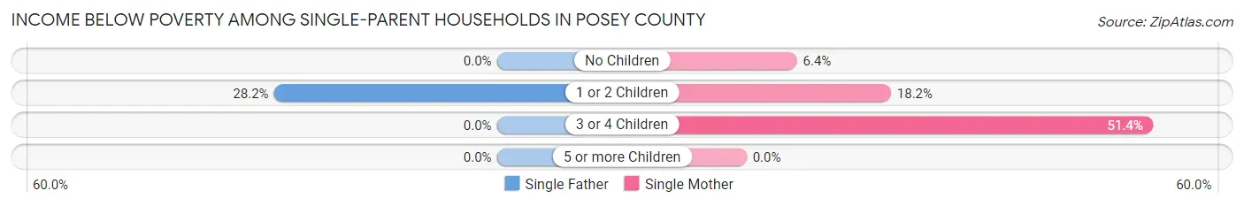 Income Below Poverty Among Single-Parent Households in Posey County