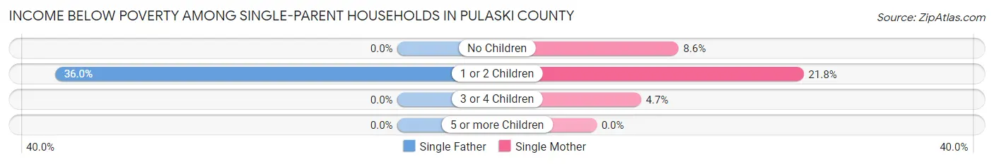 Income Below Poverty Among Single-Parent Households in Pulaski County