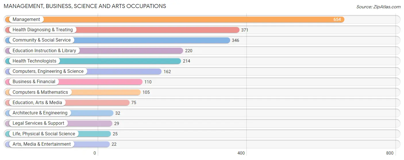 Management, Business, Science and Arts Occupations in Pulaski County