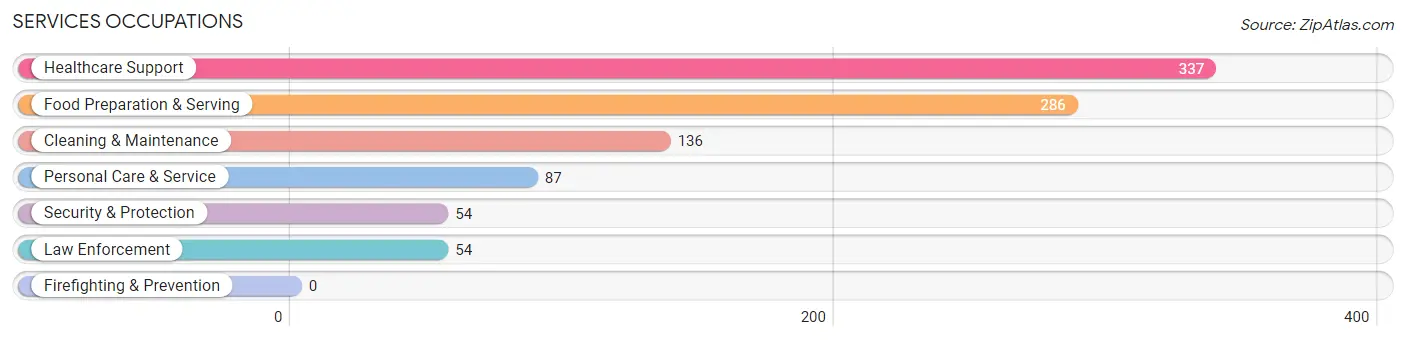 Services Occupations in Pulaski County