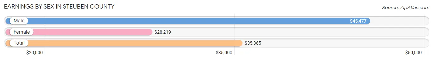 Earnings by Sex in Steuben County