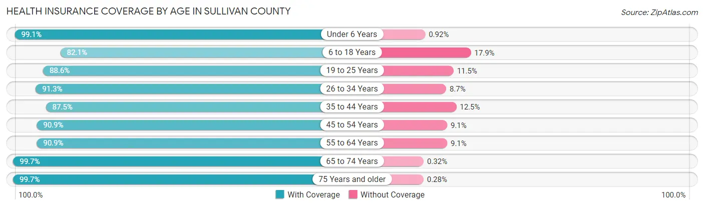 Health Insurance Coverage by Age in Sullivan County