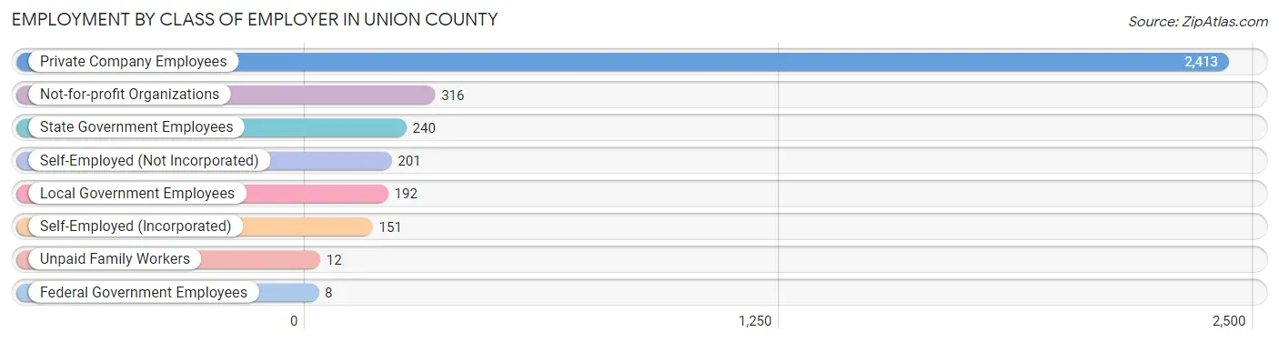 Employment by Class of Employer in Union County