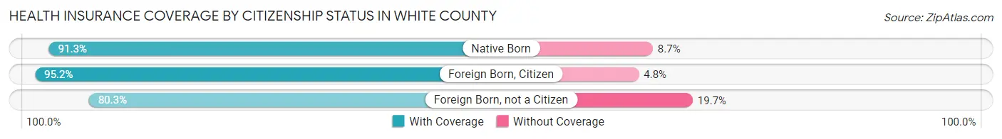 Health Insurance Coverage by Citizenship Status in White County