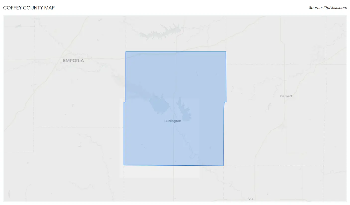 Coffey County Map