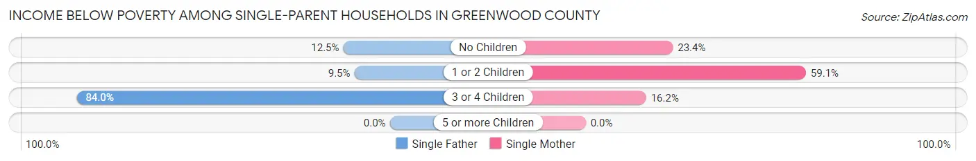 Income Below Poverty Among Single-Parent Households in Greenwood County
