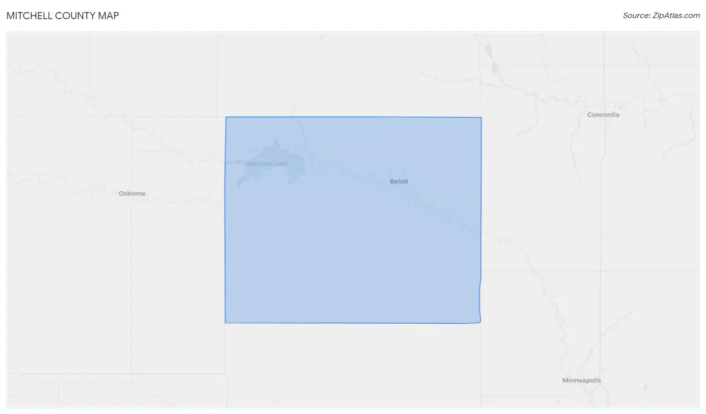 Mitchell County Map