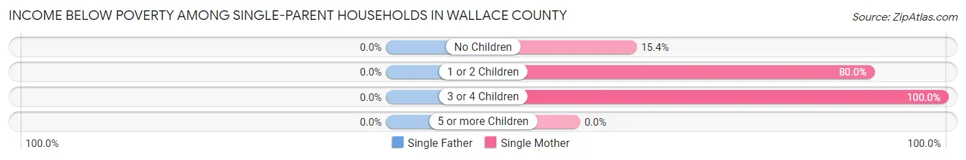 Income Below Poverty Among Single-Parent Households in Wallace County