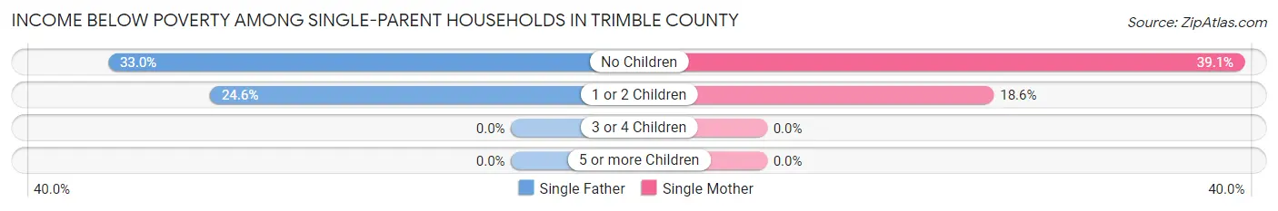 Income Below Poverty Among Single-Parent Households in Trimble County