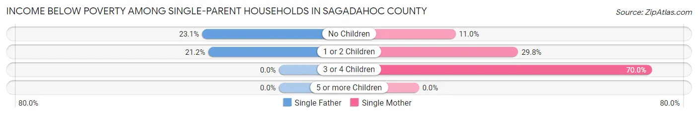 Income Below Poverty Among Single-Parent Households in Sagadahoc County